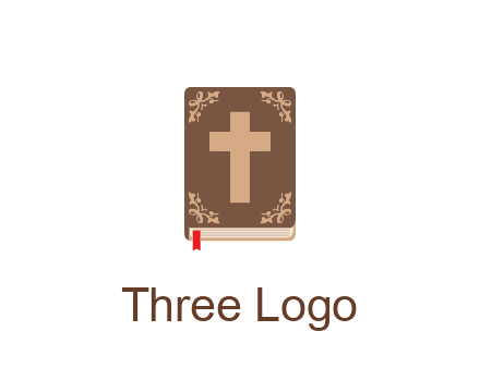 bible with cross and bookmark