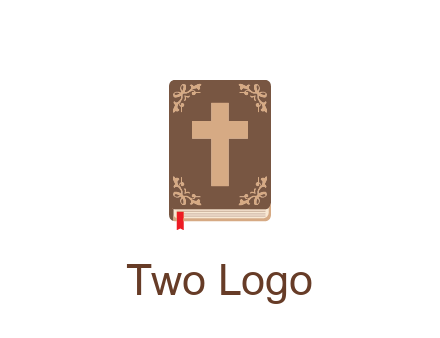 bible with cross and bookmark