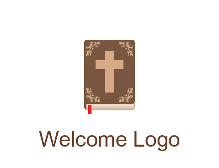 bible with cross and bookmark