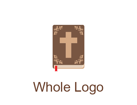 bible with cross and bookmark
