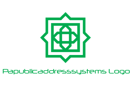 abstract blocky pentagon pattern
