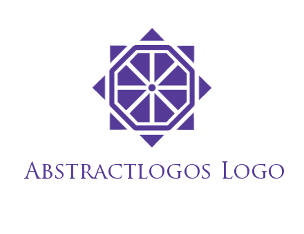 abstract blocky polygonal kaleidoscope tile