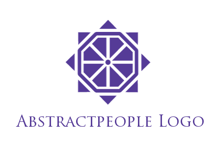 abstract blocky polygonal kaleidoscope tile
