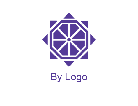 abstract blocky polygonal kaleidoscope tile