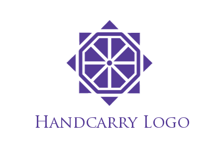 abstract blocky polygonal kaleidoscope tile