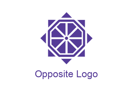 abstract blocky polygonal kaleidoscope tile