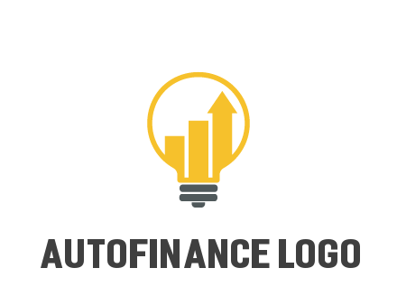 bar graph with arrow in lightbulb