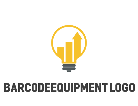 bar graph with arrow in lightbulb