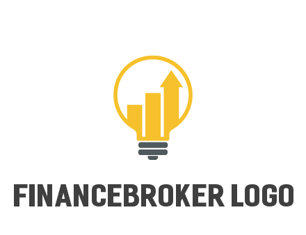 bar graph with arrow in lightbulb