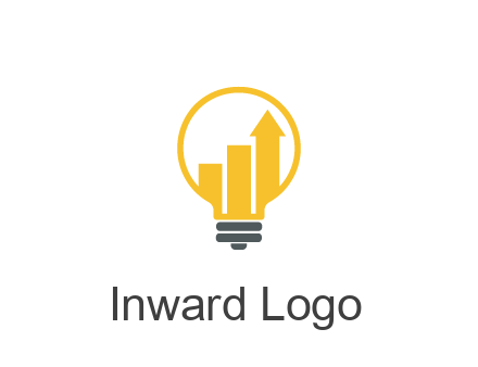 bar graph with arrow in lightbulb