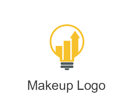 bar graph with arrow in lightbulb