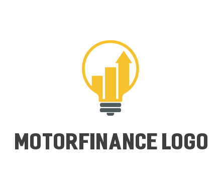 bar graph with arrow in lightbulb