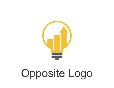 bar graph with arrow in lightbulb