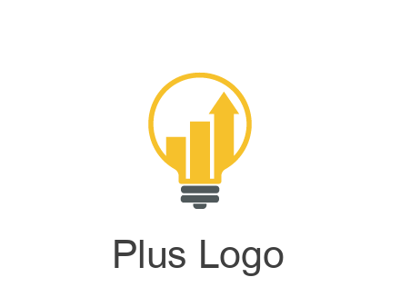 bar graph with arrow in lightbulb