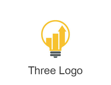 bar graph with arrow in lightbulb