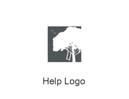 negative spacing tree in square