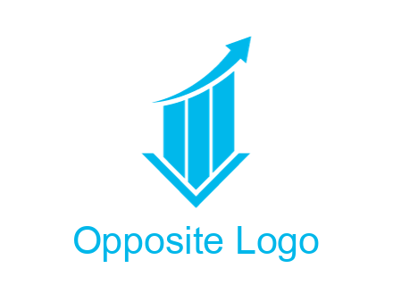 bar graph with swoosh arrow