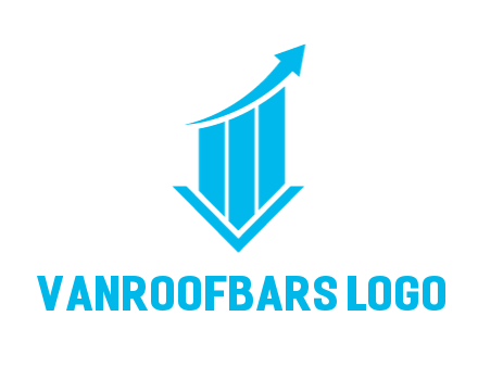 bar graph with swoosh arrow
