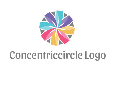 circle behind colorful origami flower