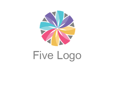 circle behind colorful origami flower