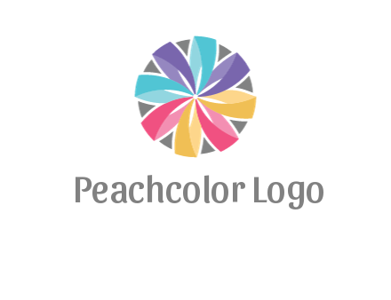 circle behind colorful origami flower