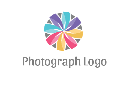 circle behind colorful origami flower