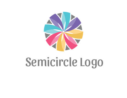 circle behind colorful origami flower