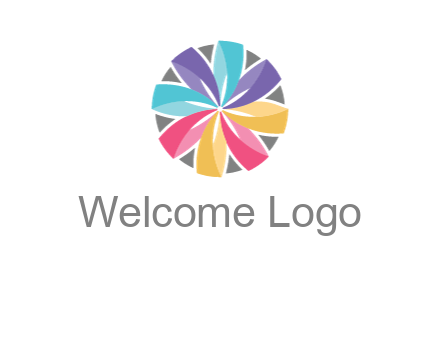 circle behind colorful origami flower