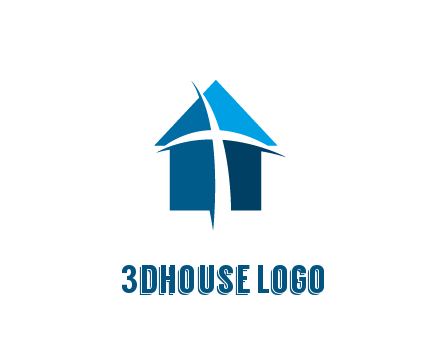 abstract swoosh cross in home