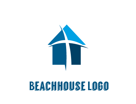 abstract swoosh cross in home