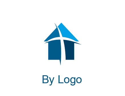 abstract swoosh cross in home