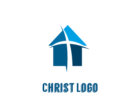abstract swoosh cross in home
