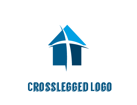 abstract swoosh cross in home