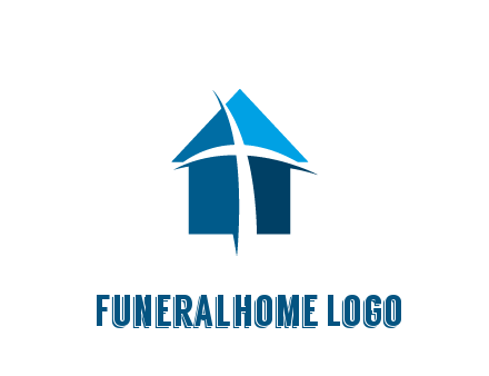 abstract swoosh cross in home