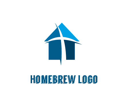 abstract swoosh cross in home