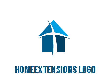 abstract swoosh cross in home