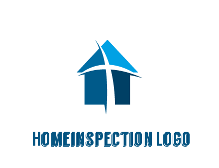 abstract swoosh cross in home