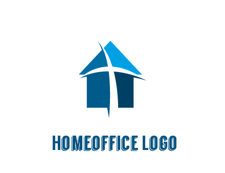 abstract swoosh cross in home