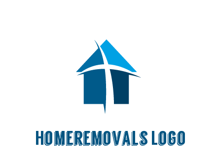 abstract swoosh cross in home