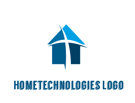 abstract swoosh cross in home