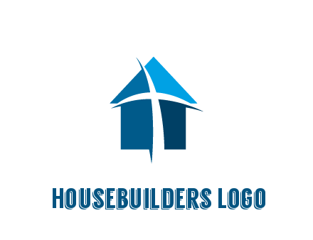 abstract swoosh cross in home