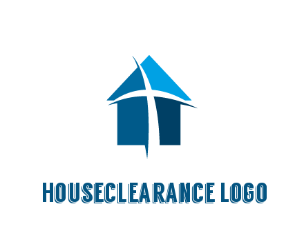 abstract swoosh cross in home