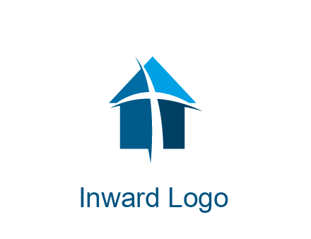 abstract swoosh cross in home