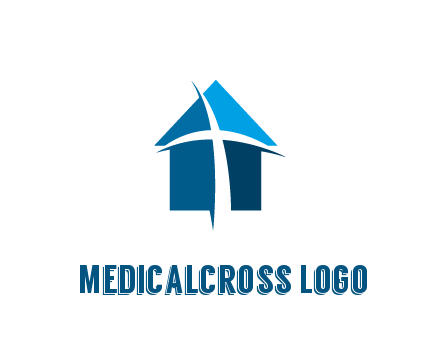 abstract swoosh cross in home