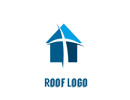 abstract swoosh cross in home