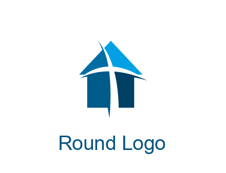 abstract swoosh cross in home