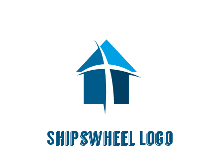 abstract swoosh cross in home