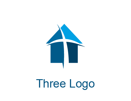 abstract swoosh cross in home