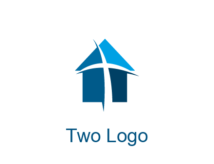 abstract swoosh cross in home