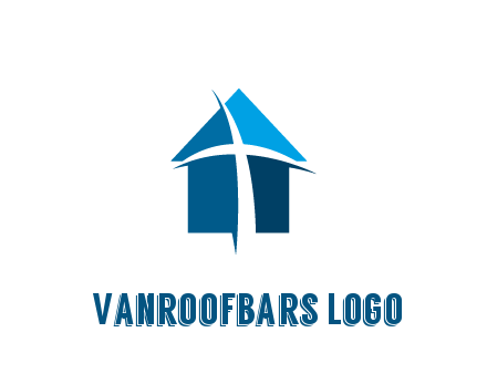 abstract swoosh cross in home